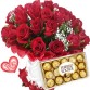 BC11-BUQUE 36 ROSAS VERMELHAS+CHOCOLATE 12 UN