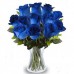 AV68-Arranjo no Vaso P com 12 Rosas Azuis