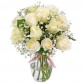 AV69-Arranjo no Vaso P com 12 Rosas Brancas